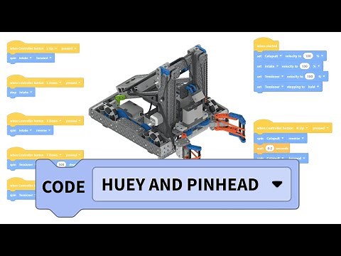 Coding Huey, Pinhead, and Clawbot for VEX IQ Mix and Match