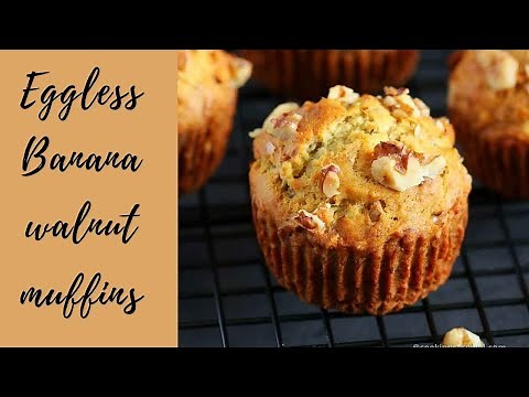 Eggless Banana Walnut Muffin. This easy Vegan muffin recipe comes together in minutes!