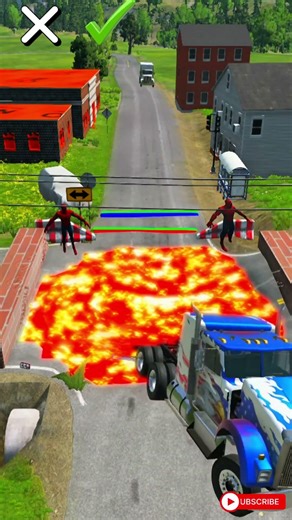Cars vs Fire Pit – Who Will Survive the Burning Well? #beamngdrive #beamng #shorts #shortvideo