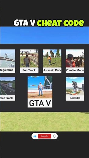 GTA V Cheat Code In Indian Bike Driving 3D 🤯 GTA V Mod 🎯 || #short #indianbikedriving3d #gta5