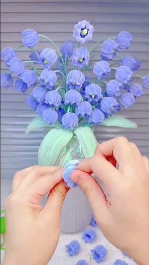 Blue Pipe Cleaner Flower 🌸 | Satisfying Aesthetic DIY Craft