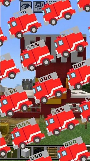i love fire trucks and i build a fire station in minecraft#minecraftfirestation