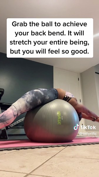 #backbend #exerciseball #yogastretch | backbend