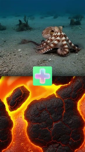 Lava Morph • Iguana & Octopus #shorts