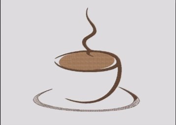 Coffee Cup Line Art Embroidery Design, Minimal Line Art Cafe Machine Embroidery File, 6 Design, 9 Size, Instant Download - Etsy