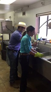 30K views · 225 reactions | Pat Parelli's long term students, both from Italy, showing the Parelli spirit on campus. Dishwashing the Parelli way, in every job that must be done, there is an element of fun!  | Parelli Natural Horsemanship | Facebook