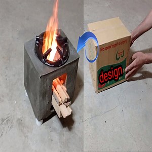 Excellent ideas for a homemade wood stove using cement and cardboard | Sammie Head