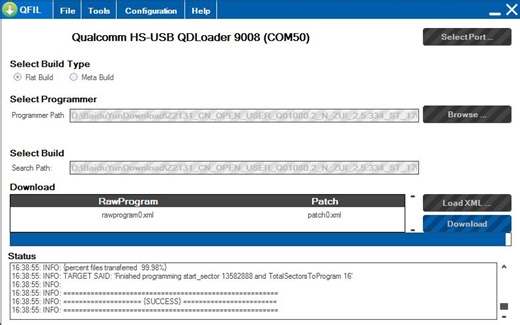 如何使用9008模式线刷高通手机