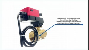 2-way NPT 1-1/4” Proportional Modulating Motorized Electric Brass Ball Valve, 24V AC, On/Off Auto Return Electrical Position Feedback