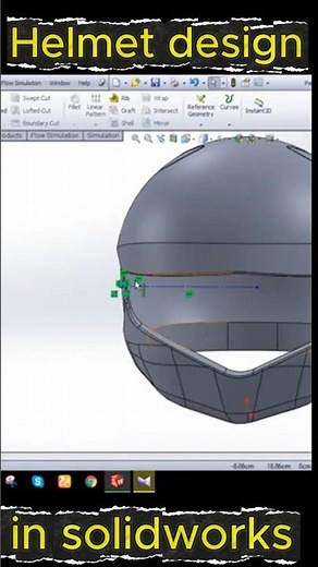3D Helmet Modeling in SolidWorks | Step-by-Step Design