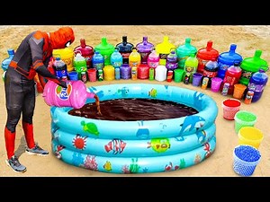 Experiment: Big Toothpaste Eruption from the Pool, Giant Coca Cola & Fanta, Pepsi, Mirinda vs Mentos