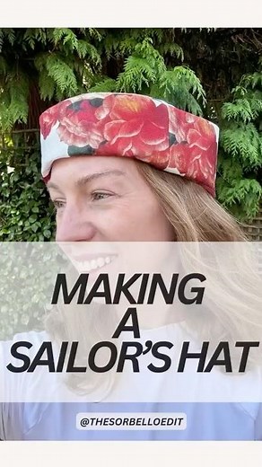 Making a sailor’s hat in under 60 minutes #handmade #sewing