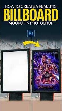 How to Create Realistic Billboard Mockup in Photoshop #Billboardmockup #amgraphix #shorts #photoshop