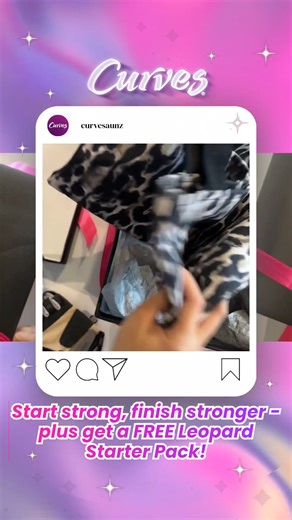 ✨ JOIN TODAY & PAY NO DUES UNTIL JANUARY 2026! ✨ End the year with strength, sparkle, and a special gift from Curves! 💪💜 Join now and get a FREE Leopard Starter Pack (tote gloves) — the perfect companion to your fitness glow-up. 🎁 Start strong. Finish stronger. Step into 2026 unstoppable!" | Curves on the bay Rosebud - Women's Gym