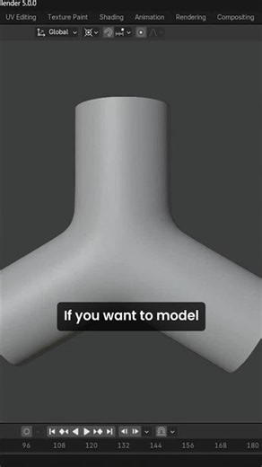 How to model a Y-pipe in Blender
