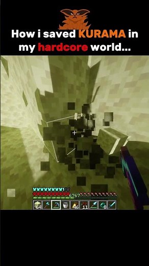 How I Saved KURAMA In My Hardcore World #minecraft #hardcore