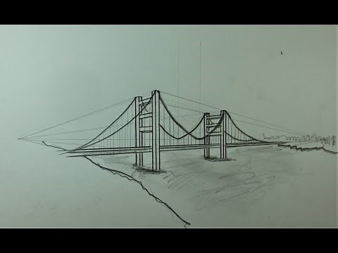How To Draw a Bridge in 2 Point Perspective