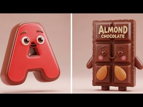 Learn ABC in a Chocolate Factory | Alphabet Adventure with Chocolate and Sweets for Kids | Kiddo ABC