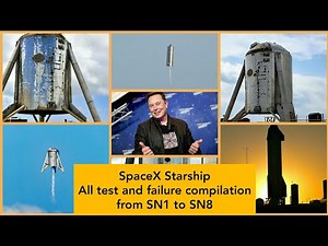 SpaceX Starship all test compilation from SN1 to SN8, #starship #SN8 landing explosion failure, sn8