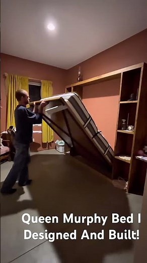 Custom homemade murphy bed i designed and built from scratch