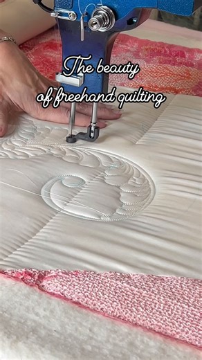 10K views · 1.1K reactions | Beautiful freehand feather quilting is...