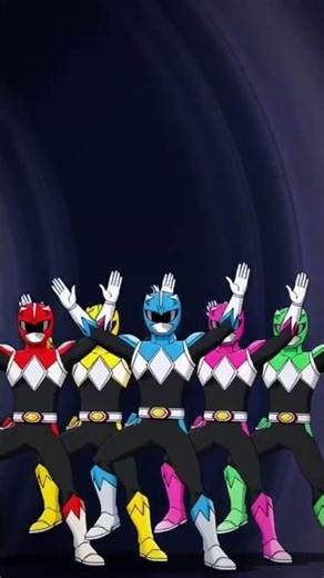 Power Rengers animated funny dance