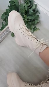 Made of soft faux leather and featuring, a chunky sole and lace up front, these boots are not only going to be sturdy, but will have you looking on trend   Isabella | IKRUSH | Facebook