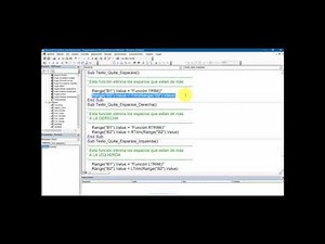 80 Trim, LTrim y RTrim en VBA