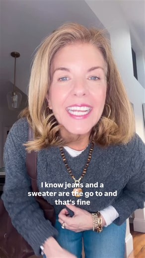 Beth Roy, Better + Less on Instagram: "It’s winter. It’s cold. And for a lot of us, jeans + a sweater + boots is the default 🙋‍♀️ And that’s fine. But if you’re starting to feel bored, it’s probably not because you need something new. ➡️ These 4 simple tweaks take the same outfit up a notch ➡️ No fuss ➡️ No shopping ➡️ Same clothes, just styled better Save this for any day you want to look more pulled together without overthinking it. 👍This is styling that works for real life. #justgetdressed 