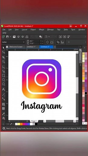 How to Create Instagram Logo in CorelDraw| Visual Graphics| #coreldrawtutorial #logodesign