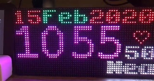 Arduino Romania | 64x32 RGB Led Matrix Clock With esp8266 | Facebook