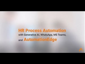 HR Process Automation with Generative AI, Whatsapp, MSTeams and AutomationEdge
