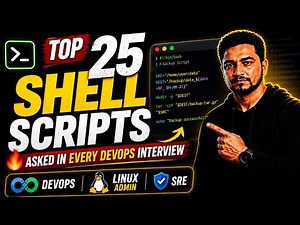 Crack Any Linux Interview 🚀 Top 25 Shell Scripting Programs You Must Know | Bash Tutorial