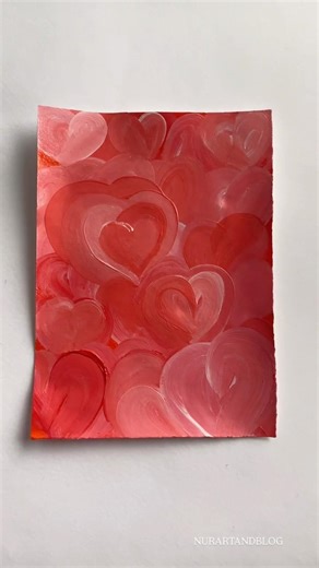 Easy Acrylic Painting ♥️ #valentinesday #valentinesdayart #valentineday #valentinesdaygift