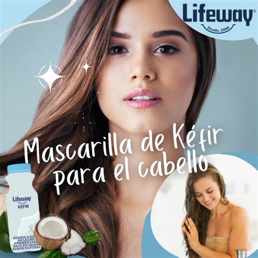 Mascarilla para el cabello de aceite de coco y Kéfir😃 El aceite de coco y el Kéfir son algunos de los productos más demandados del momento por su infinidad de propiedades para el cuidado personal. Solo necesitas cuatro ingredientes para crear una mascarilla muy nutritiva para que tu cabello se vea brillante y sedoso. Ingredientes: 3 cucharadas de aceite de coco. 150 ml de kéfir natural. Medio aguacate (tamaño mediano) Una cucharada de miel de abeja. Preparación: Tritura la pulpa del aguacate, a