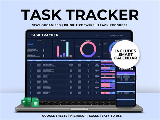 Task Tracker Spreadsheet Template, Task Management Google Sheets, To-do List Productivity Organizer, Time Planner, Daily Weekly Monthly Plan - Etsy Australia