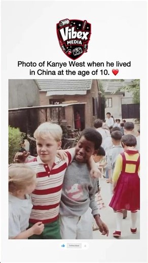 Rare Photo Of Kanye West When He Lived In China At Age 10 ❤️ #kanyewest #ye #throwback