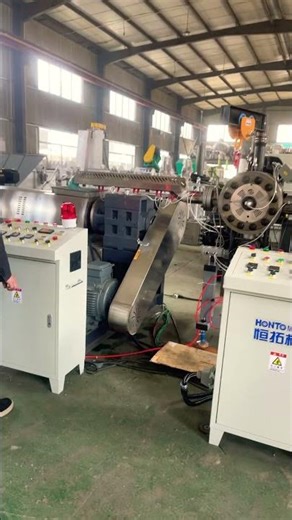 Plastic recycling machine testing before delivery,automatic screen changer ,self cleaning filter