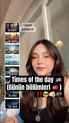 Times of the day🇺🇸(günün bölümleri 🇹🇷) #ielts #english #ingilizcekolay