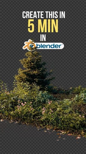 How to Create Realistic Plants in Blender in 5 Minutes 🌿 + Free Assets #blender #blender3d