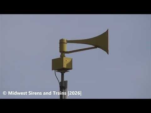 Federal Signal Thunderbolt 1000BT - Marionville, MO Storm Siren Test 2/16/26