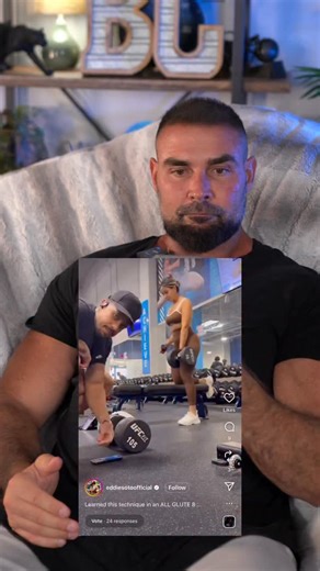 Make B-Stance mostly single leg. You want a soft support. Don’t just do offset bilateral lifts. | Bret Contreras