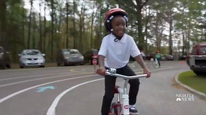 WATCH: For many low-income students in Katie Blomquist’s first grade class, owning a bike was not an option. Blomquist sought to change that, setting up a GoFundMe page and raising over $80,000 — enough to buy bikes for all 650 students at her elementary school. | NBC Nightly News with Tom Llamas