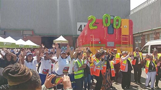 4.7K views · 32 reactions | Scores of people ululated and danced during an unveiling of a newly completed 200th 23E locomotive (Train) at the Transnet Engineering plant based on Solomon Mahlangu Drive earlier today. Transnet SOC Ltd | Southlands Sun | Facebook
