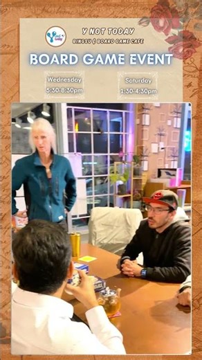 Calgary Board game night - November 19, 2025. Y Not Today #boardgame #boardgamecafe #boardgamenight