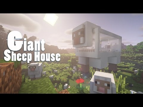 Minecraft | Giant Sheep House Tutorial : How to Build a Sky Farm for Sheep | shear wool
