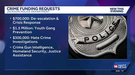 Jackson police seek more than $2 million in grant funding for crime prevention and public safety programs