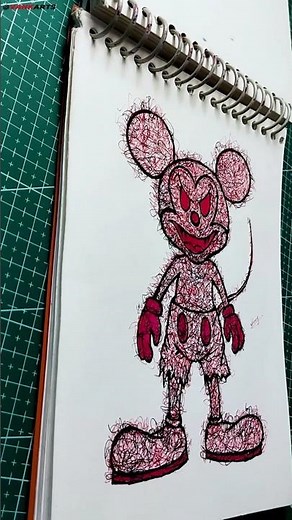 Mickey mouse Horror | Drawing #shorts