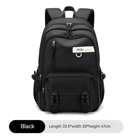 Junior High School School Bag New Mori Large Capacity Load Reduction Ins Backpack High School Appearance Level Backpack black - Walmart.ca