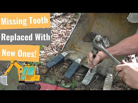 Replacing Teeth On The Excavator Bucket & Rutting Around